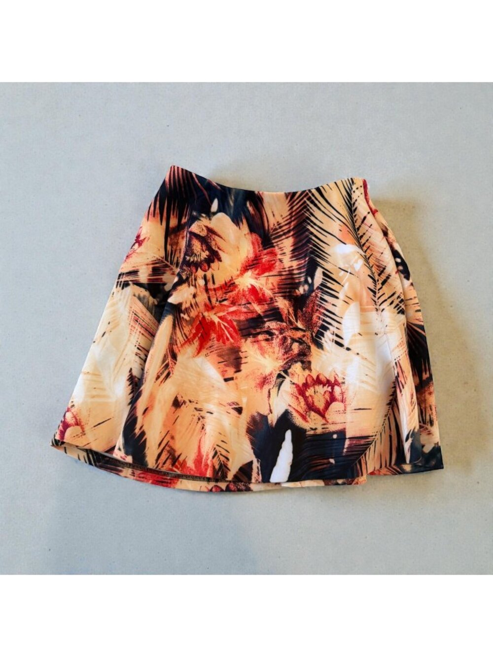 GUESS Tropical Print A Line Skirt Size Small